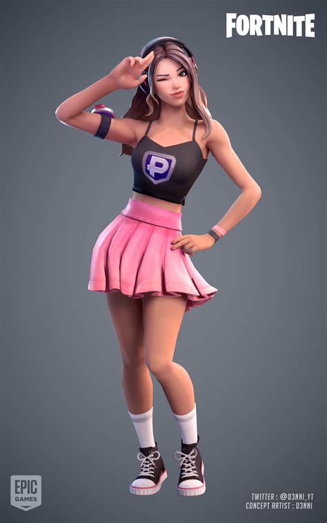 D3NNI - Fortnite Skin Concept - Pokimane (Icon Series) [FANMADE]