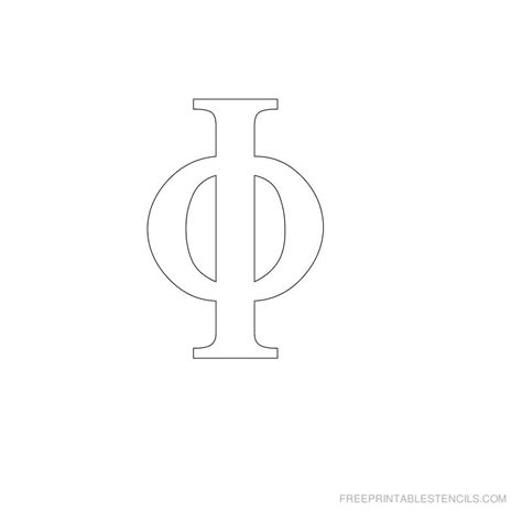 Greek Letter Printable Stencils - Printable Templates