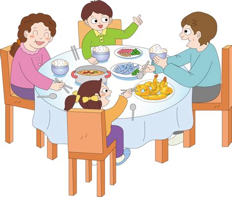 Family Eating Together Clipart Png