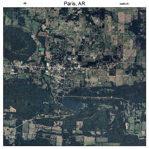 Aerial Photography Map of Paris, AR Arkansas