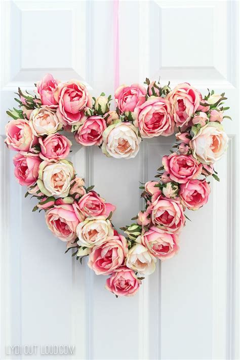 Home & Living Wreaths & Door Hangers Heart Shaped Wreath Front Door Wreath Valentine's Day ...