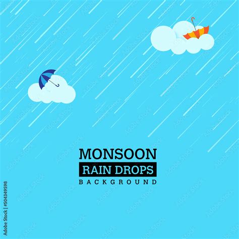 minimal Monsoon rain background Stock Vector | Adobe Stock