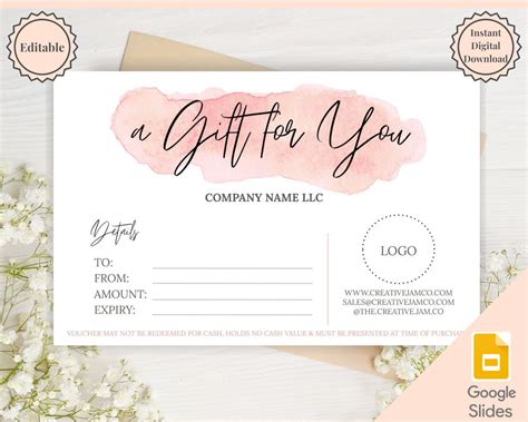 Gift voucher template INSTANT DOWNLOAD Shop Voucher Sketch DIY Gift ...