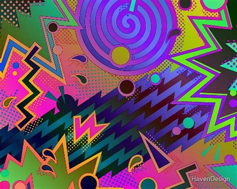 "Retro Mania 80's Abstract" by HavenDesign | Redbubble