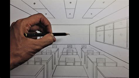 One Point Perspective Drawing Classroom | Images and Photos finder