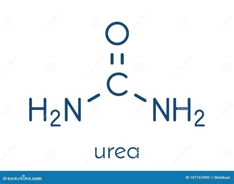 Urea Carbamide Molecule. Used In Cosmetics, Fertilizer; Present In Urine. Skeletal Formula ...