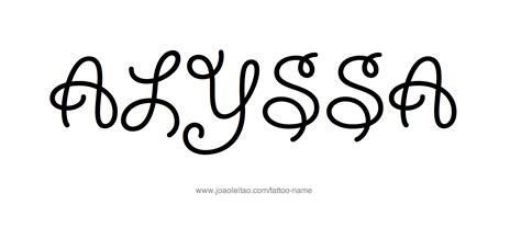 Alyssa Name Tattoo Designs