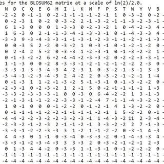 BLOSUM62 - replacement of amino acids | Download Scientific Diagram