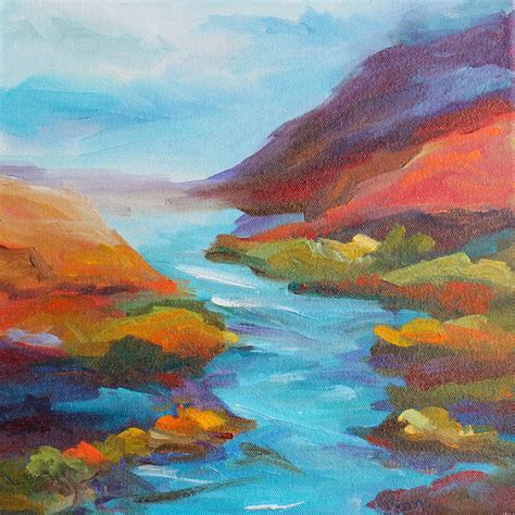 Daily Painters Abstract Gallery: New Mexico Landscape by Kay Wyne