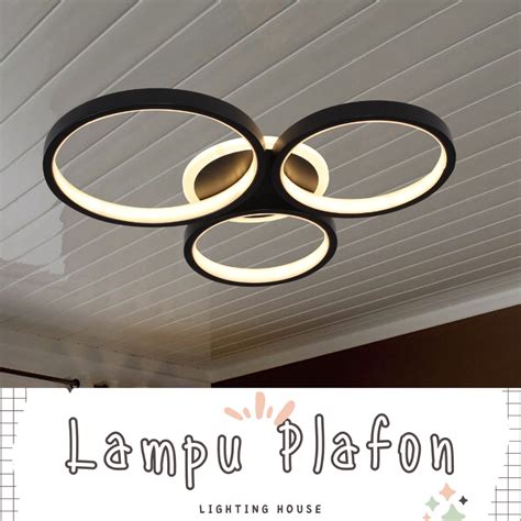 Jual Lampu Plafon Ceiling LED Bundar 3 Warna Cahaya Modern Dekorasi ...