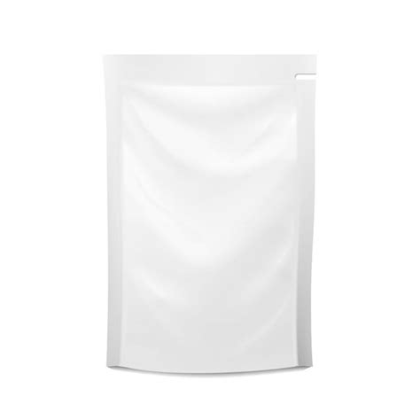 Pouch Bag Packaging Vector Art PNG, White Blank Plastic Spouted Pouch ...