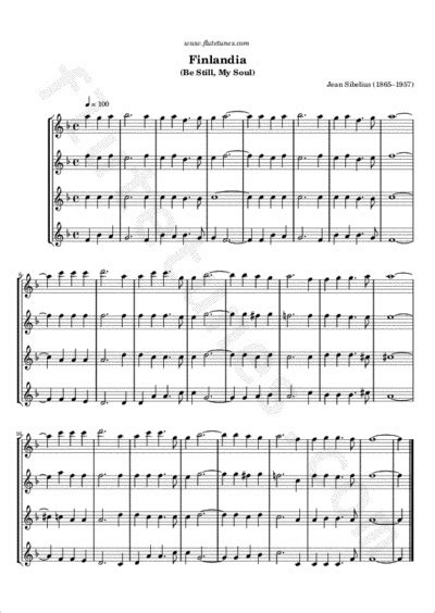 Finlandia (J. Sibelius) - Free Flute Sheet Music | flutetunes.com