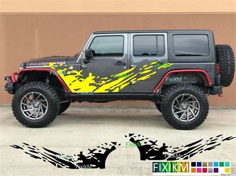 MUD SPLASH Side Graphics Vinyl Decal Stickers UNIVERSAL Size Fit Jeep ...