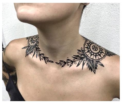 300+ Beautiful Chest Tattoos For Women (2020) Girly Designs & Piece #collar #tattoos #for #women ...