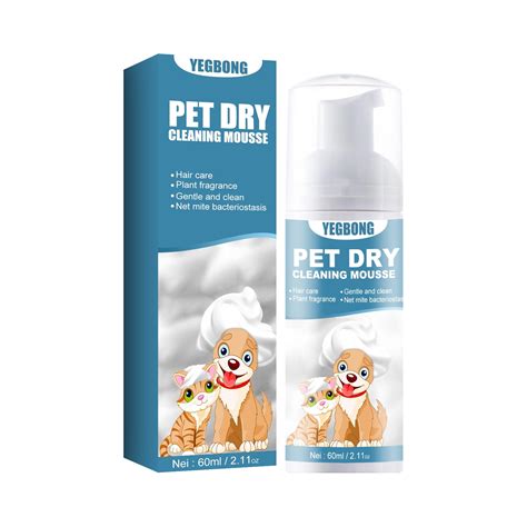 Pet dry shampoo foam | NO RINSE foam cleaner | anhydrous natural mousse ...