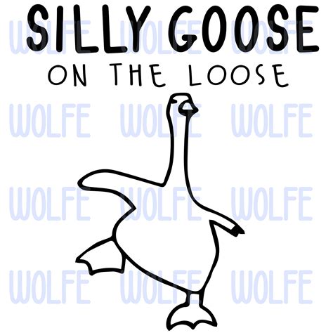 Silly Goose on the Loose SVG, PNG, & AI File Bundle - Etsy