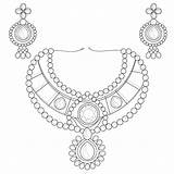 Diamond Necklace Coloring Page sketch template