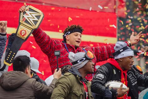 Patrick Mahomes Is in Love With His WWE Belt, Continues to Don It in ...