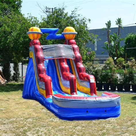 JumpOrange Commercial Grade Inflatable Water Slide with Splash Pool for ...