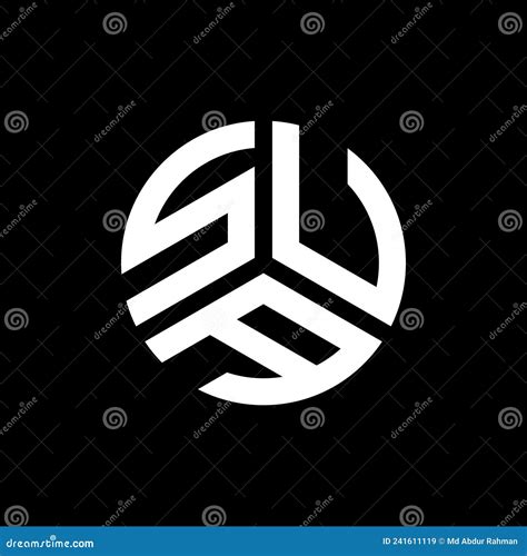 SUA Letter Logo Design on Black Background. SUA Creative Initials Letter Logo Concept Stock ...