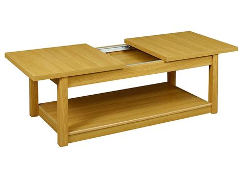 Light oak finished coffee table with useful storage under its clever slide-open table top. £235. ...