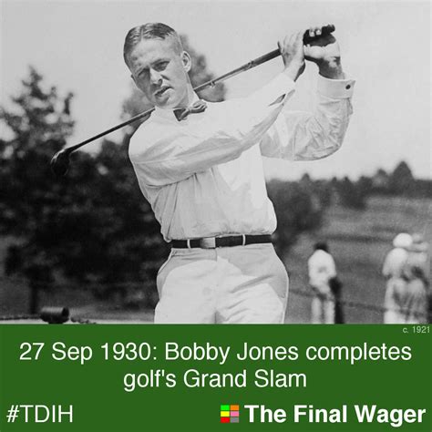 27 Sep 1930: Bobby Jones completes Grand Slam | The Final Wager