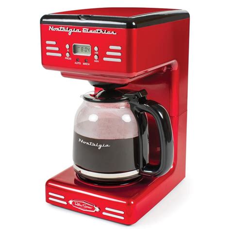 Nostalgia Retro 12-Cup Red Programmable Coffee Maker at Lowes.com