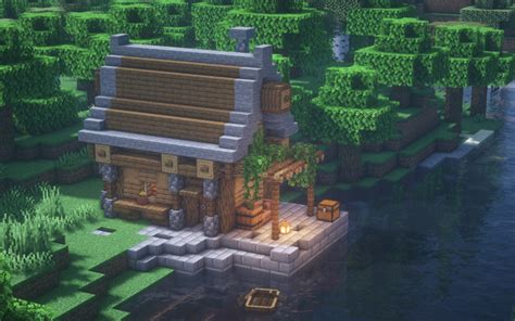 Simple little fisherman's house design - Minecraft Minecraft World, Minecraft Farm, Easy ...