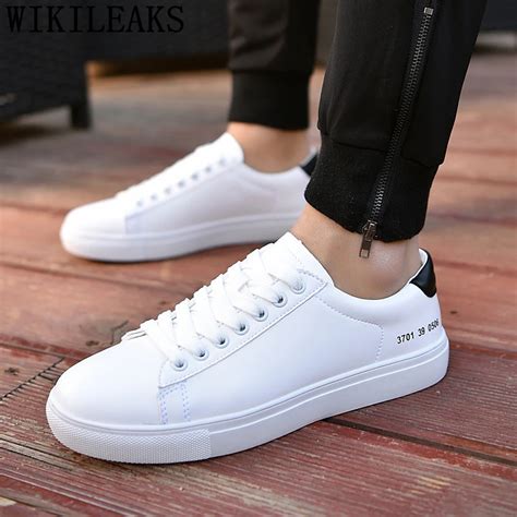 white shoes men luxury brand mens shoes casual leather summer shoes men ...