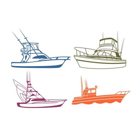 Fishing Boat Fish Cuttable Design PNG DXF SVG & Eps File for - Etsy