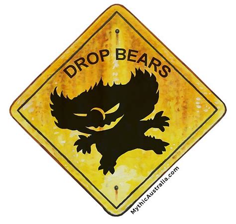 "Drop Bear Sign" Posters by Mythic Australia | Redbubble