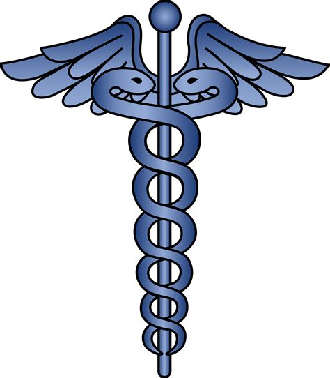 Blue Caduceus Logo Design - Free Clip Art