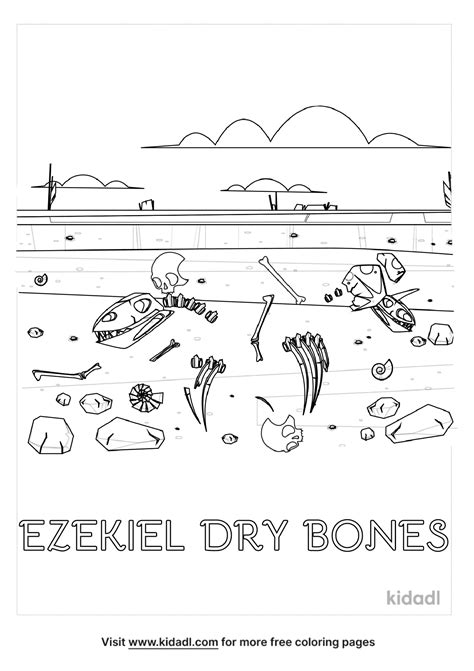 Free Ezekiel Dry Bones Coloring Page | Coloring Page Printables | Kidadl