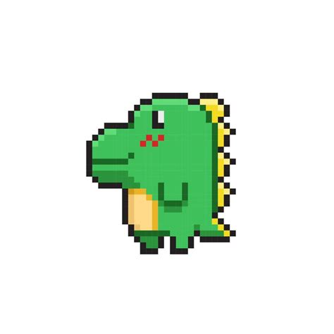 cute dinosaur in pixel art style 22024499 Vector Art at Vecteezy