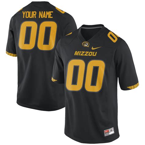 Nike Missouri Tigers Black Custom Replica Football Jersey