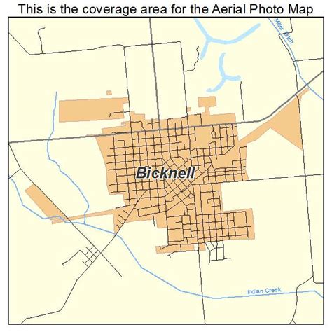 Aerial Photography Map of Bicknell, IN Indiana