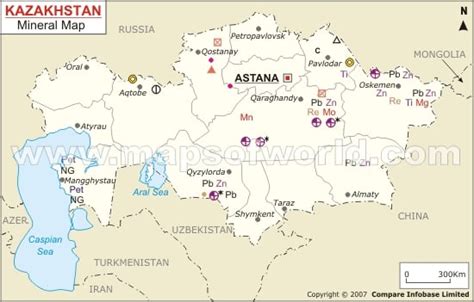 Kazakhstan Mineral Map | Natural Resources of Kazakhstan