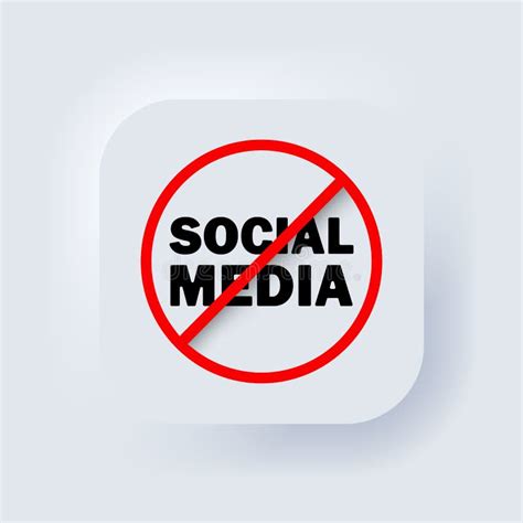 Stop Social Media. Vector, Icon. No Social Media Sign. Prohibition Sign Stock Vector ...