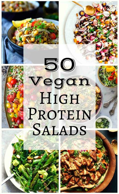 50 Vegan High Protein Salads - The Stingy Vegan