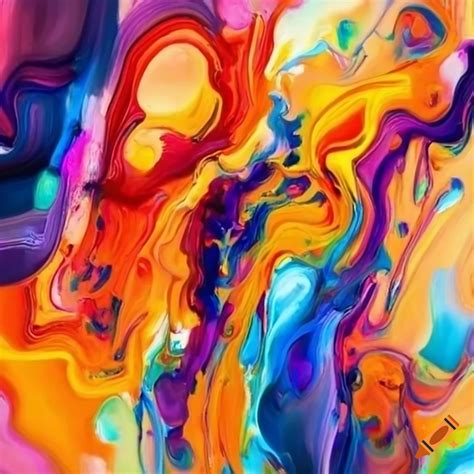 Vibrant abstract painting with bold brushstrokes on Craiyon