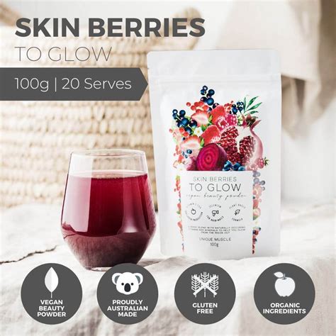 Skin Berries To Glow - Supplements for Skin, Hair & Nails - Unique Muscle