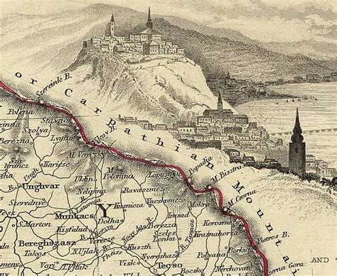 Old Map of Hungary 1851 - VINTAGE MAPS AND PRINTS