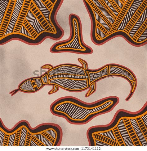 10 Aboriginal Art Goanna Images, Stock Photos & Vectors | Shutterstock