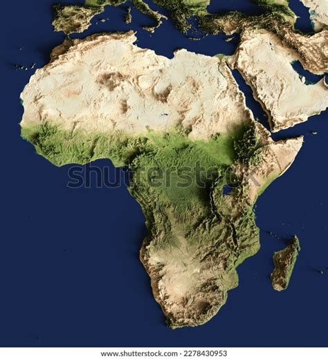 3d Illustration Highly Detailed Map Africa Stock Illustration 2278430953 | Shutterstock