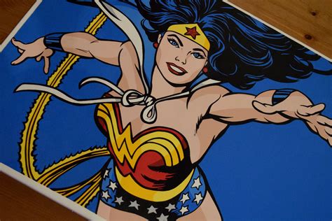 Wonder Woman handpainted 80x60 cm Commissioned - PopComicShop - https://www.etsy.com/it/shop ...