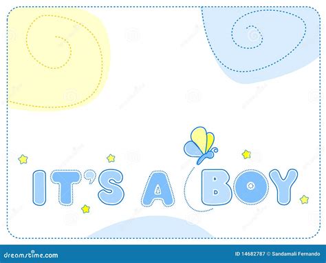 Baby boy announcement stock vector. Illustration of happiness - 14682787