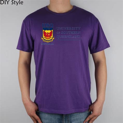 Australia UNIVERSITY OF SOUTHERN QUEENSLAND USQ T shirt cotton Lycra 7376 Fashion Brand t shirt ...