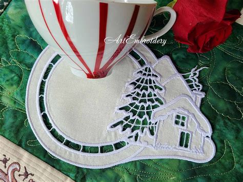 Winter Cutwork Doily Machine Embroidery In-the-hoop ITH - Etsy