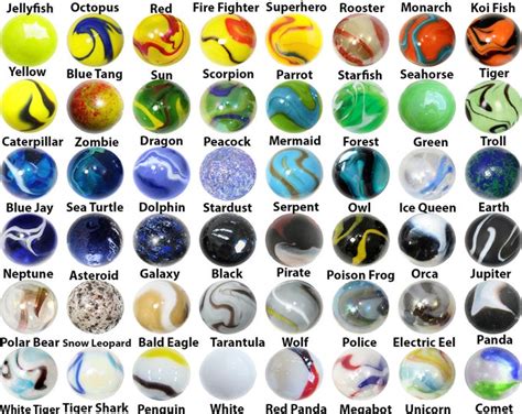 Mega Fun Marbles Player Bundle Pack of 57 Different Styles in 14mm & 16mm Vacor Plus Bonus ...