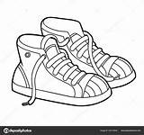 Coloring Book Cartoon shoe Collection Sneakers Stock Illustration By  sketch template